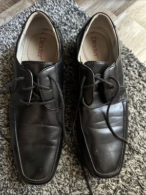 Dexter Black Boy’s Lace-Up Square-Toe Dress Oxfords, 6 1/2